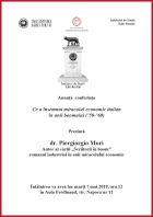Afis conferinta Piergiorgio Mori